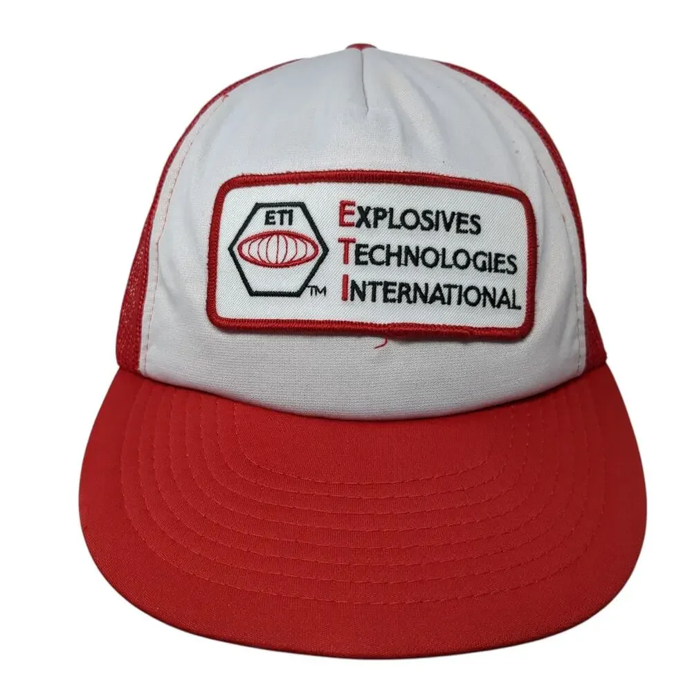 Explosives Technologies International Snapback Trucker Hat Red One Size